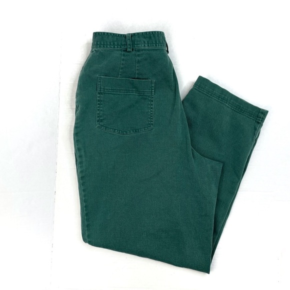 Vintage Dark Green High Waisted Tapered Leg Jean Trouser - Picture 2 of 4